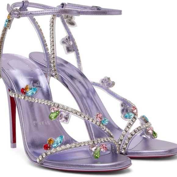 ✨️Limited Edition✨️ CHRISTIAN LOUBOUTIN Joli Queen Crystal Size: 38.5 - Picture 6 of 6